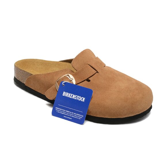 Birkenstock Unisex Boston Suede Soft Footbed Clogs - Picture 1 of 3